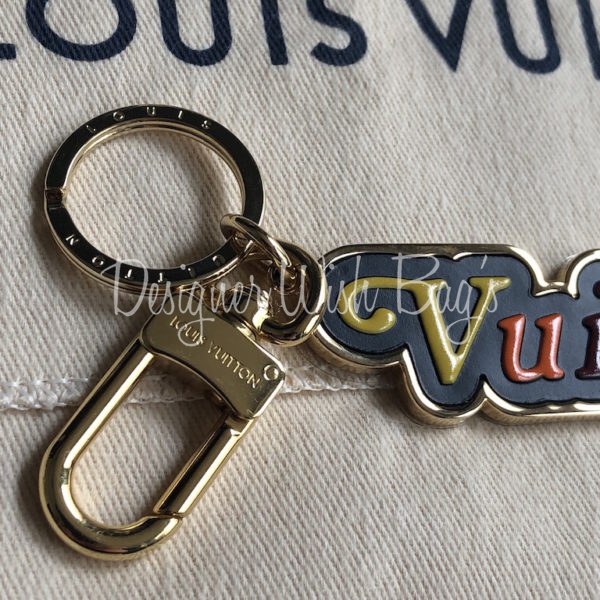LOUIS VUITTON M63747 Porte Cles New Wave Logo charm Key Holder