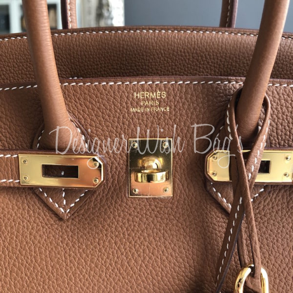 Hermes Birkin 25 Bag Gold Togo Gold Hardware Classic Perfection