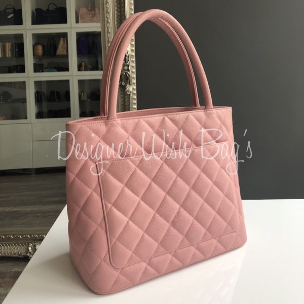CHANEL Caviar Quilted Medallion Tote Light Pink 1184094