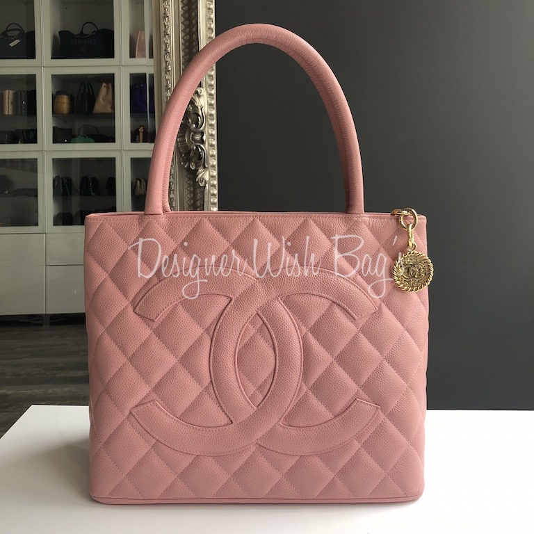 Chanel Pink Caviar Skin Medallion Tote Bag with Silver Hardware - AWL1 –  LuxuryPromise