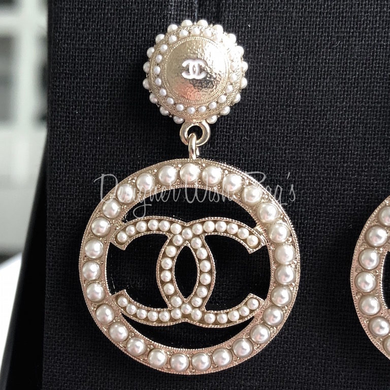 Chanel Pearl Earrings Designer WishBags