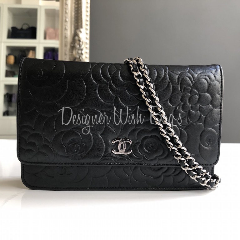 Chanel WOC Camellias Black - Designer WishBags