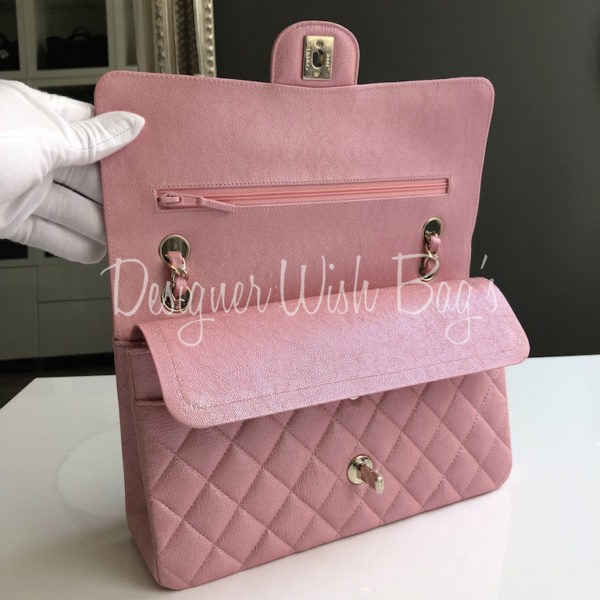 Chanel Classic Pearly Iridescent Pink 19S