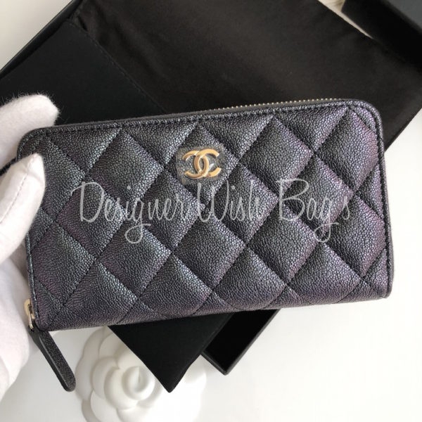 Chanel Wallet 19S Black Iridescent