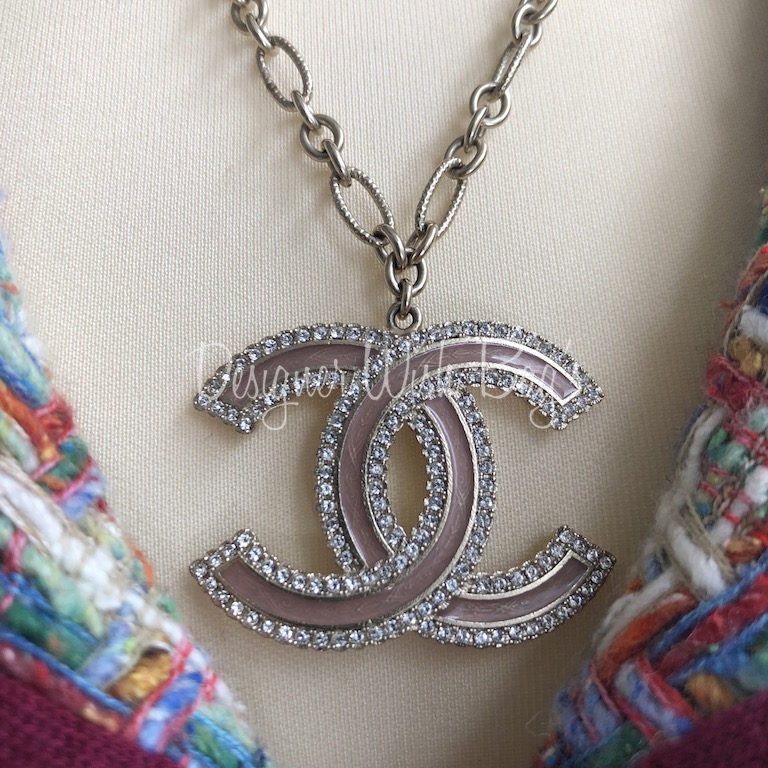 Chanel Necklace CC Rhinestones - Designer WishBags