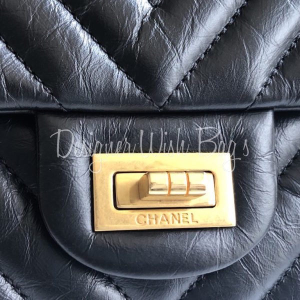 Chanel Reissue Black Chevron GHW - Designer WishBags