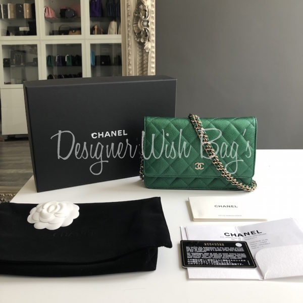 Chanel Wallet Emerald Green S18 - Designer WishBags