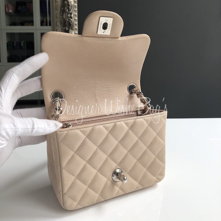 beige chanel mini