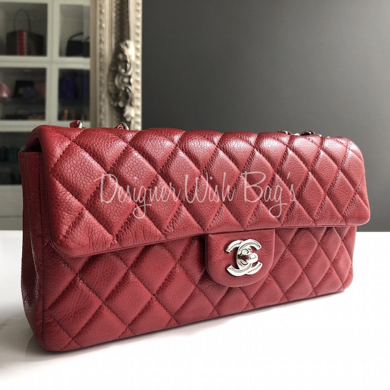 Chanel Single Flap Red Caviar - Designer WishBags
