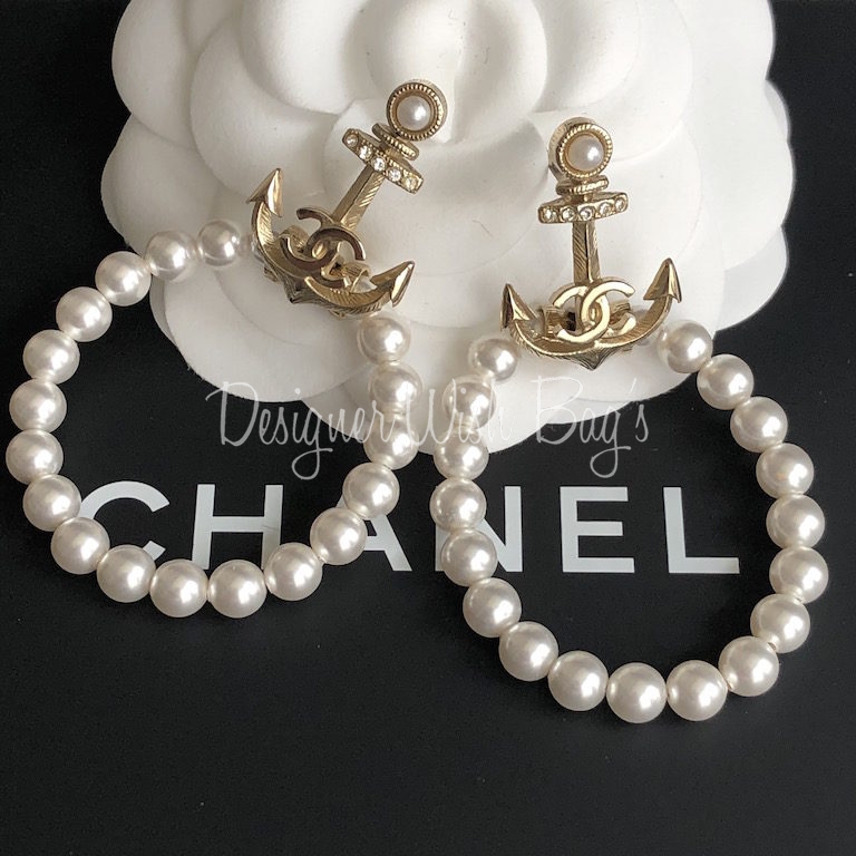 Chanel earrings vintage round - Gem