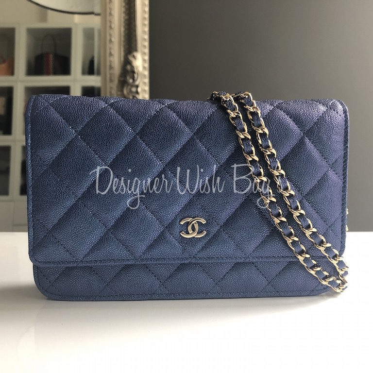 Chanel WOC Iridescent Blue 19S