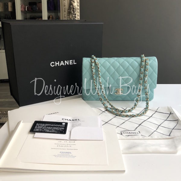 Chanel Wallet Tiffany Blue 19C - Designer WishBags