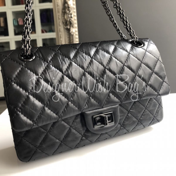 Chanel Maxi 227 Jumbo Black Patent Leather Reissue 2.55 Double