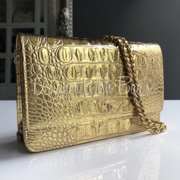 Chanel WOC 19A Croco Embossed