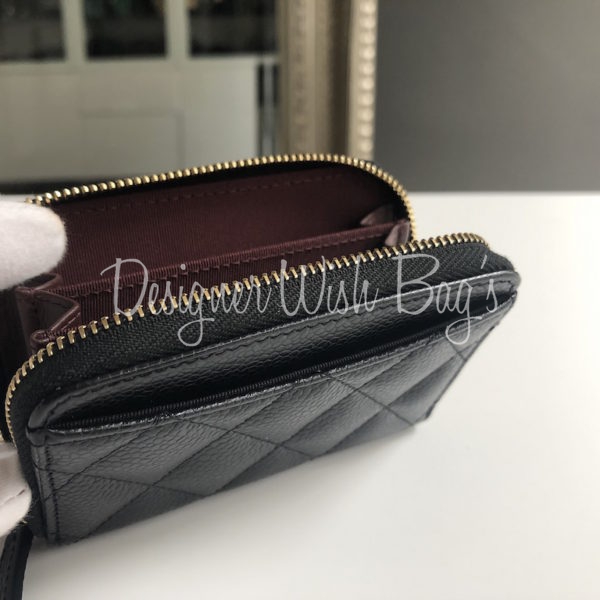 Authentic CHANEL Camellia Leather Around Zip Long Wallet #21369