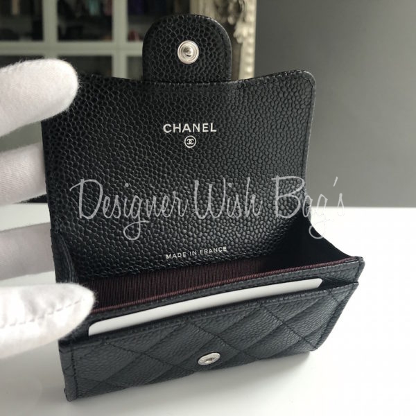 Chanel Caviar Quilted Card Holder Purple – DAC
