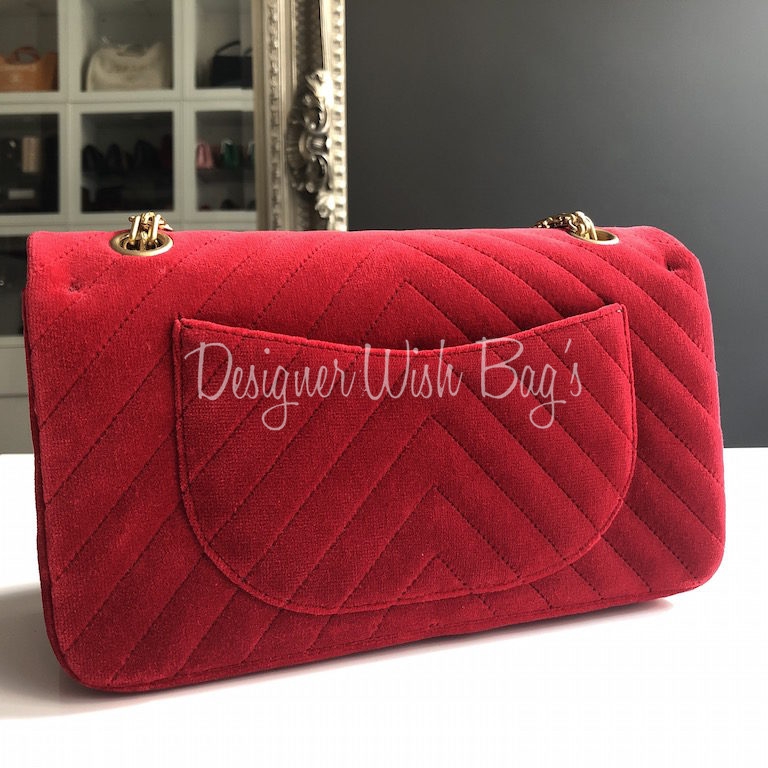 Chanel Reissue Red Velvet 18A - Designer WishBags