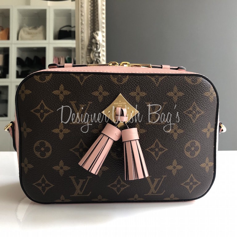 USED Louis Vuitton Saintonge Freesia Pink Monogram Canvas Cross