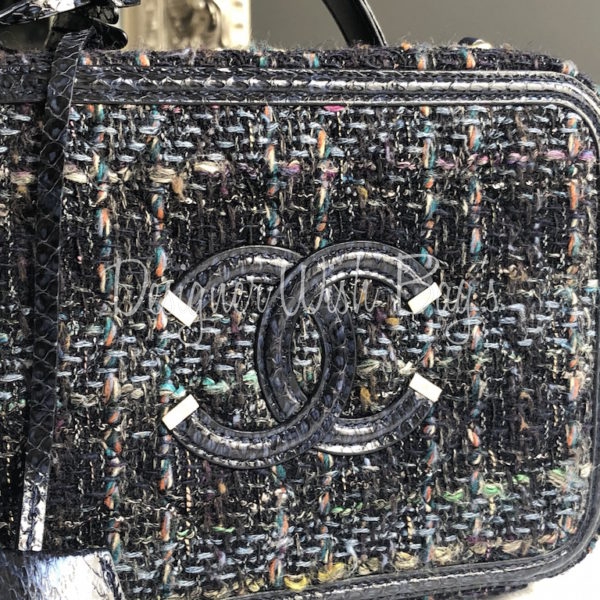 Chanel Vanity Bag Tweed Python 18S - Designer WishBags