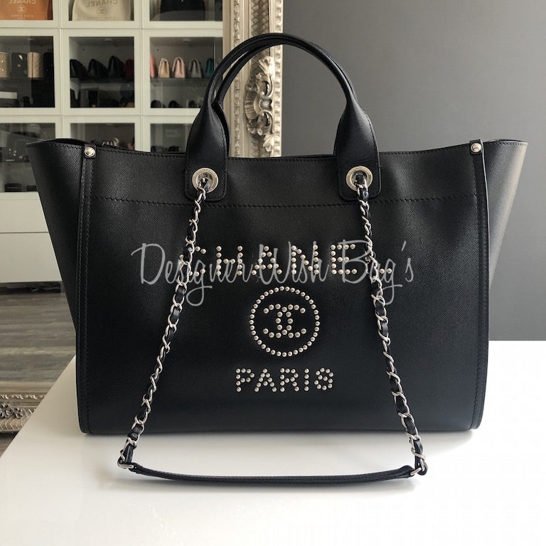 Chanel Pearl Logo Deauville Bag 