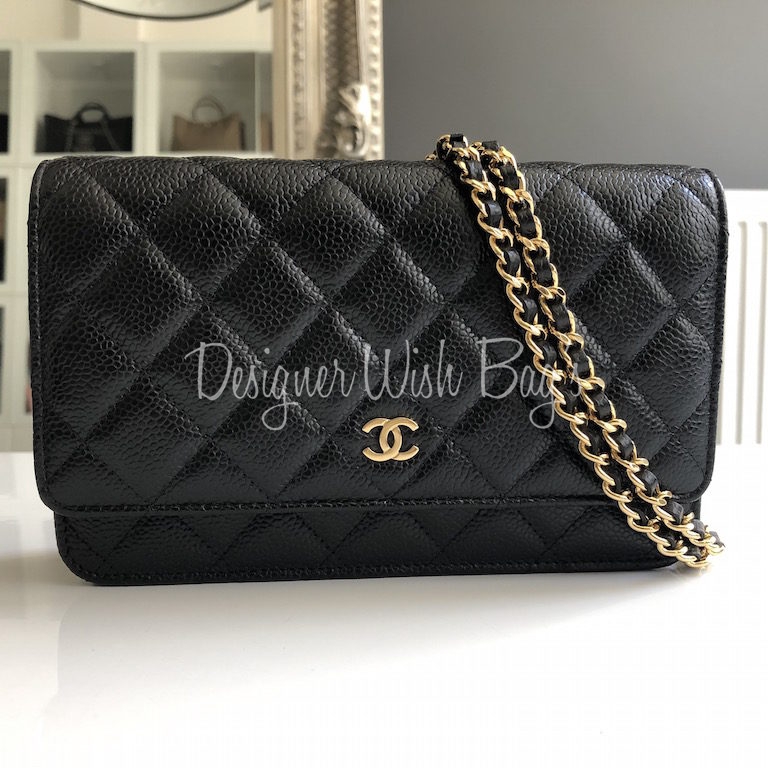 Buy CHANEL Caviar Quilted Wallet on Chain GHW