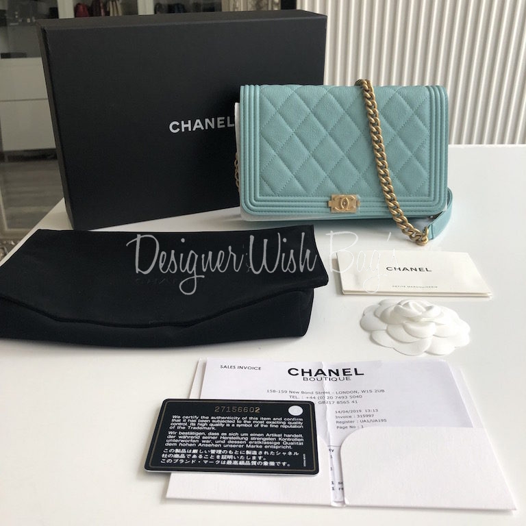 Chanel WOC Boy Blue Tiffany 19S - Designer WishBags
