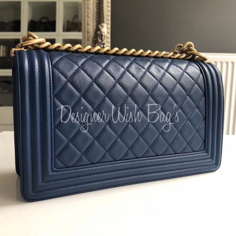 blue sequin chanel bolsa