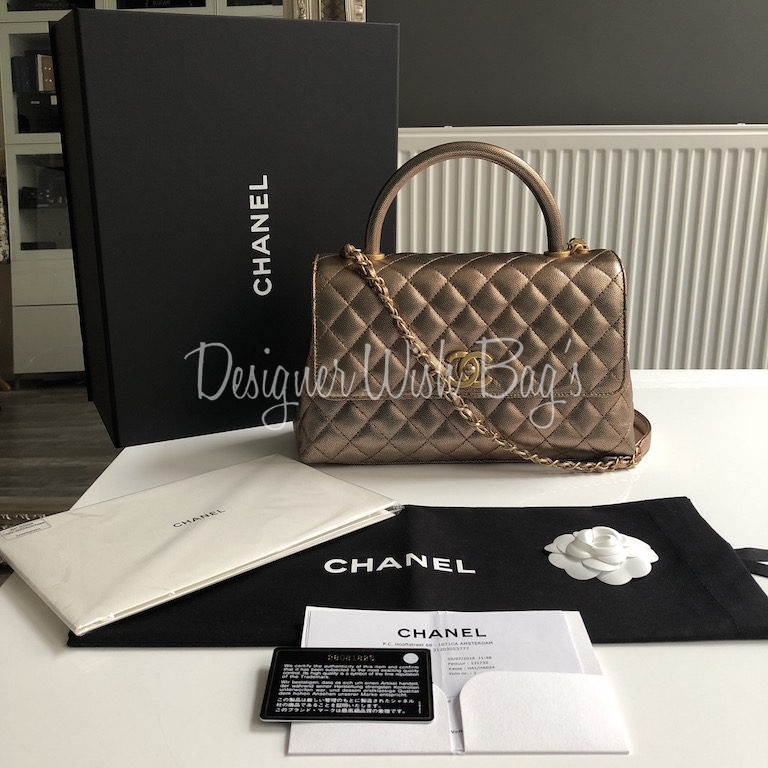 Chanel Coco Handle Bronze 19A - Designer WishBags