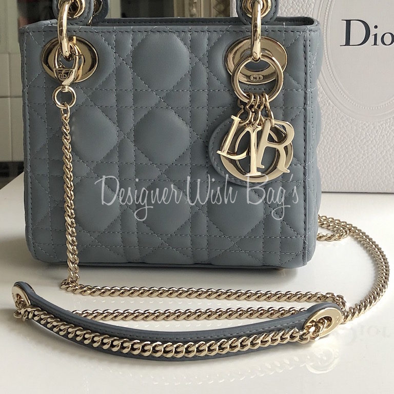 Lady Dior Mini Grey - Designer WishBags