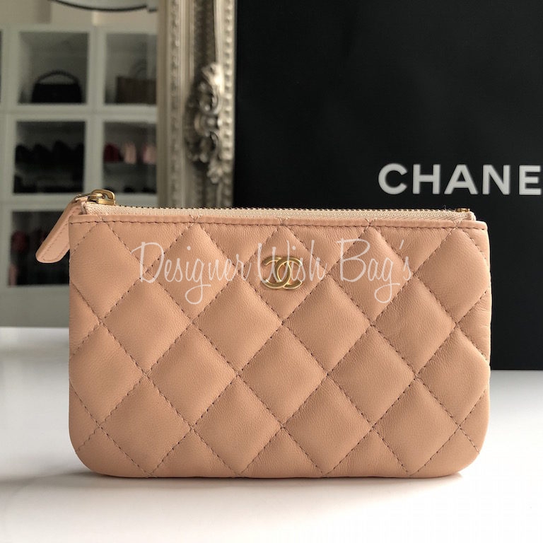 Chanel O Case Small Beige - Designer WishBags