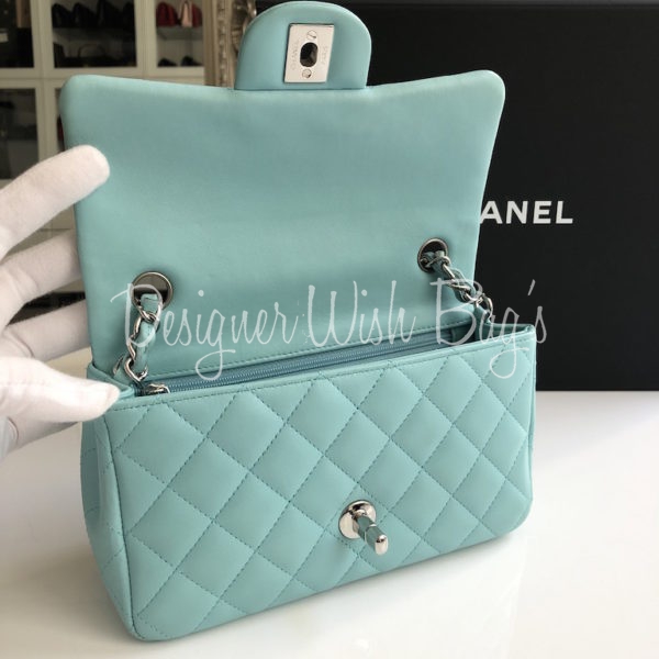 Chanel Mini Tiffany Blue C19 - Designer WishBags