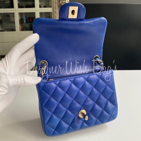 chanel blue small purse