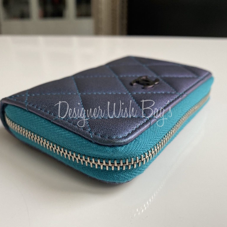 Chanel Zip Coin Purse Iridescent - Designer WishBags