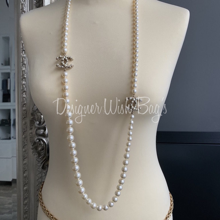 men chanel pearl necklace vintage