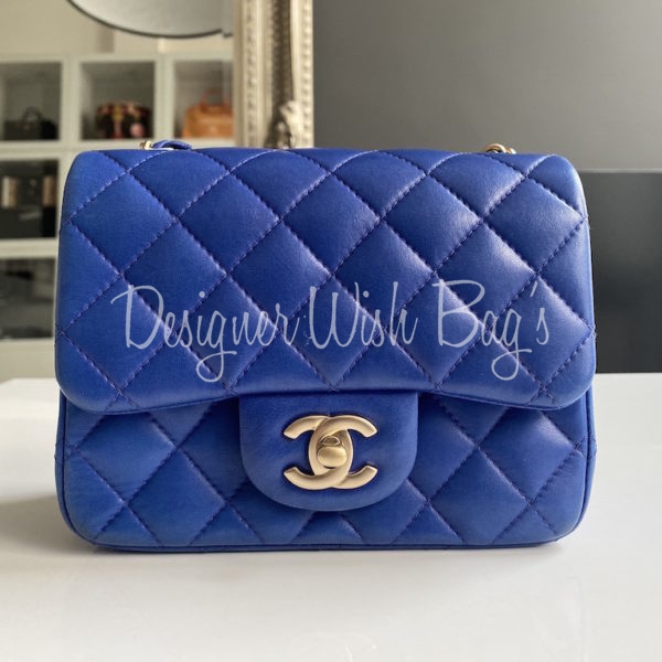 Chanel Mini Rectangular Royal Blue - Designer WishBags