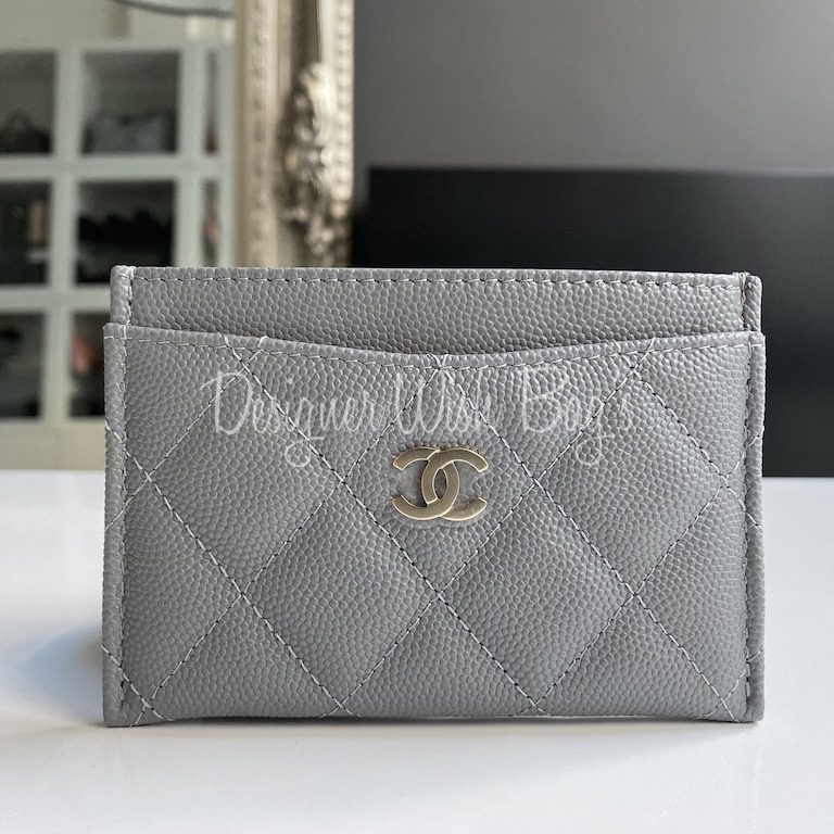 Chanel Card Holder Grey 20C - Designer WishBags