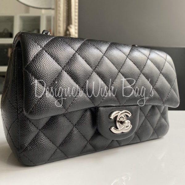 CHANEL Caviar Quilted Small Vanity Case With Chain Black 527059