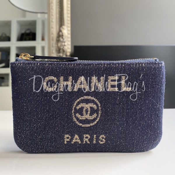 Chanel Medium Deauville Black Glitter Lurex Tote Bag 19A