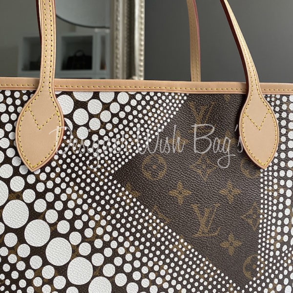 LOUIS VUITTON Yayoi Kusama Face Neverfull MM Tote Bag M46447 LV Auth 40256A