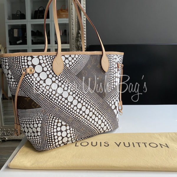 Louis Vuitton Limited Edition Yayoi Kusama Yellow Monogram Waves Neverfull  MM Bag - Yoogi's Closet