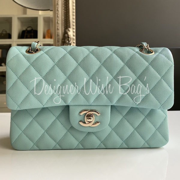 Chanel Small Flap Tiffany Blue 19C - Designer WishBags