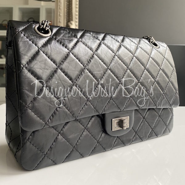 Chanel Metallic Burgundy Quilted Calfskin Reissue 2.55 227 Double Flap Bag - Handbag | Pre-owned & Certified | used Second Hand | Unisex