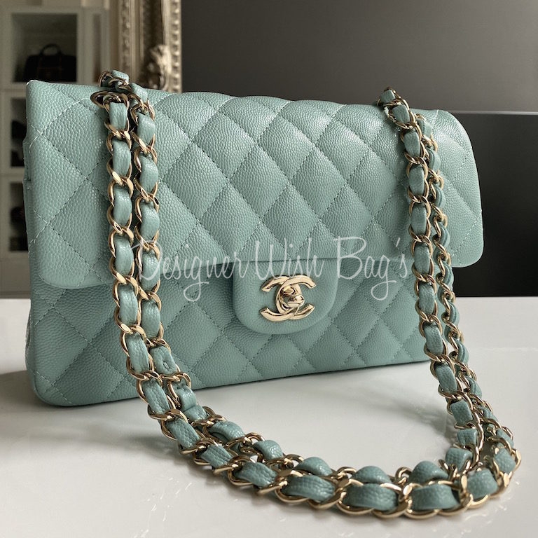 Chanel Small Flap Blue Tiffany 20C - Designer WishBags