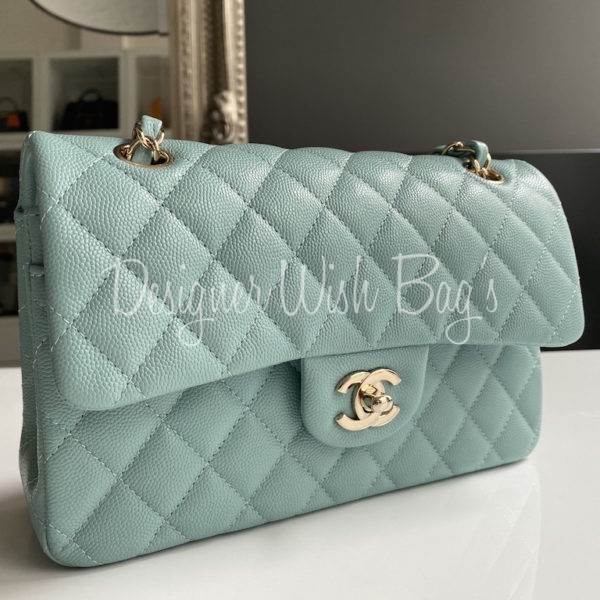 Chanel Classic Small Tiffany Blue - Designer WishBags