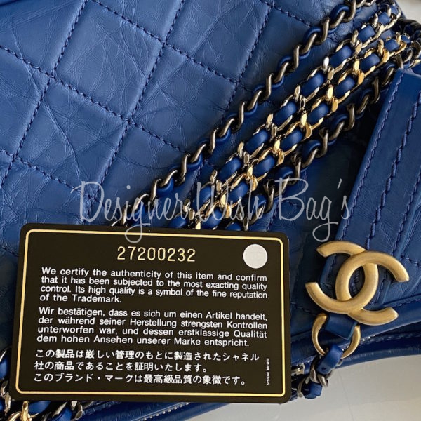 Gabrielle handbag Chanel Blue in Suede - 33570258