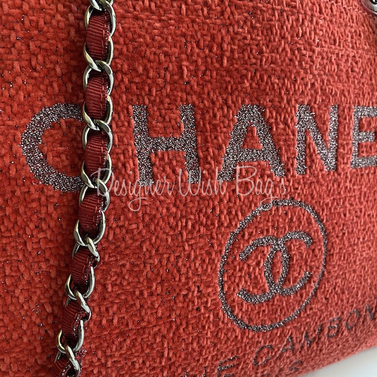 Chanel Deauville Red PM - Designer WishBags Chanel Deauville Red PM - Designer WishBags