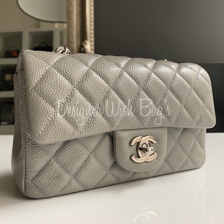 Chanel Mini Grey Caviar - Designer WishBags