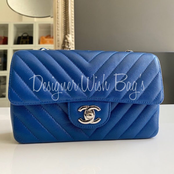 Chanel Mini Rectangular Royal Blue - Designer WishBags