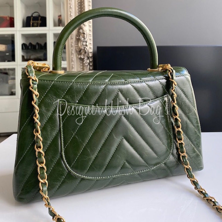 Chanel Coco Handle Small Emerald Green - Touched Vintage
