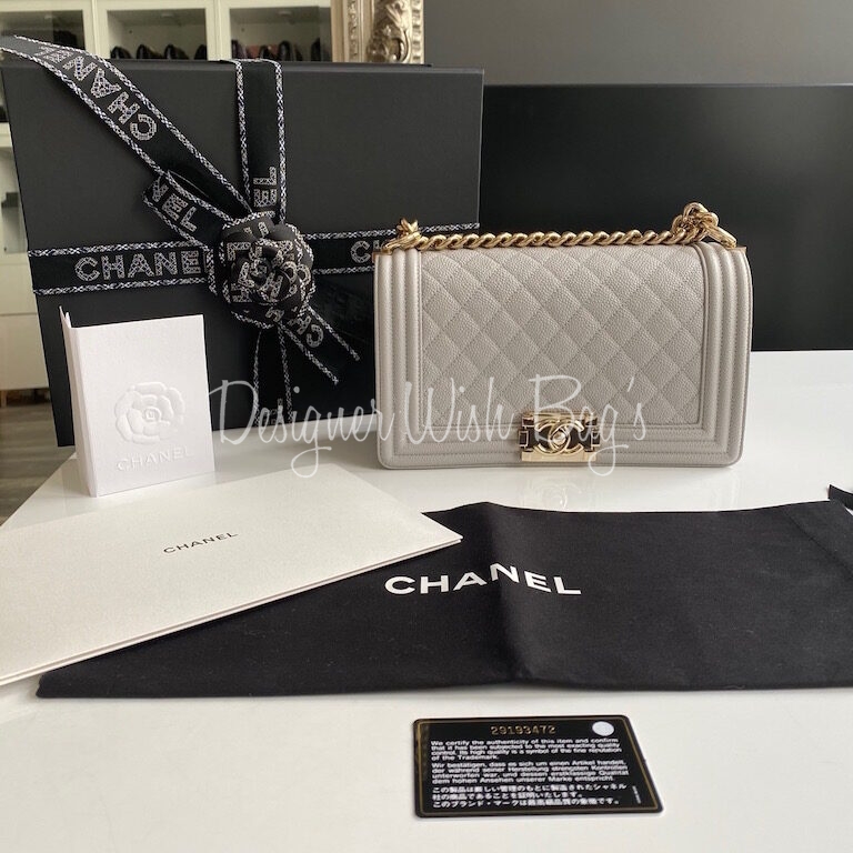 CHANEL  Bags  Sold Chanel Old Medium Boy Grey  Poshmark